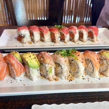 Dream Hanabi - (Back) Tuna Lover Roll (Front) Star Fish Roll - Sushi Bars Near Me - Victorville, California Dream Hanabi - (Back) Tuna Lover Roll (Front) Star Fish Roll - Sushi Bars Near Me - Victorville, California
