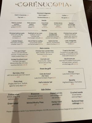 Menu photo 1 Corenucopia By Clare Smyth London, XGL