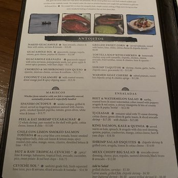 SOL Mexican Cocina - Menu Page 1 - Bars Near Me - Denver, Colorado SOL Mexican Cocina - Menu Page 1 - Bars Near Me - Denver, Colorado