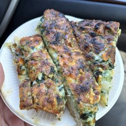 Spinach bread (ate a piece before picture) Spinach bread (ate a piece before picture)