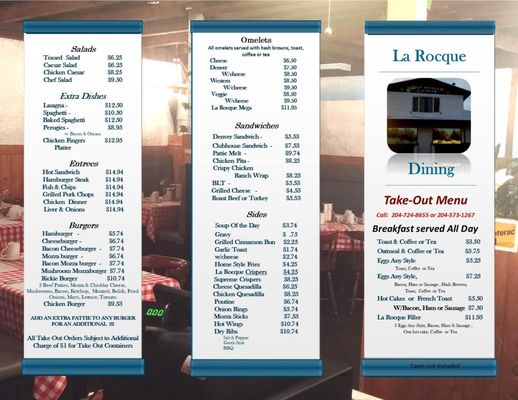 Menu photo 2 La Rocque Dining Wawanesa, MB Menu photo 2 La Rocque Dining Wawanesa, MB