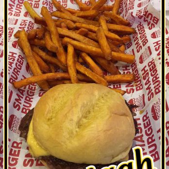 Smashburger - I like plain cheeseburgers and sweet potato fries but you can add whatever you like on your burger either way it's delicious - Burgers Near Me - Wantagh, New York