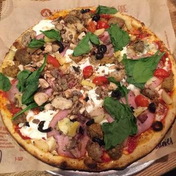 Blaze Pizza - This tasty pie has easily over 20 fresh ingredients all for one low price of about $8. - Salad Near Me - Tallahassee, Florida Blaze Pizza - This tasty pie has easily over 20 fresh ingredients all for one low price of about $8. - Salad Near Me - Tallahassee, Florida