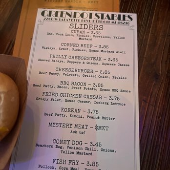 Green Dot Stables - Menu - Bars Near Me - Detroit, Michigan Green Dot Stables - Menu - Bars Near Me - Detroit, Michigan