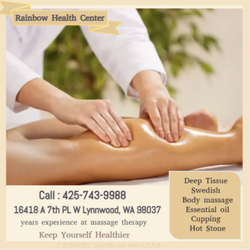 Rainbow Health Center - Reflexology, called "Zone Therapy" using gentle to firm finger pressure to an acupressure point on the feet ankles and legs ...