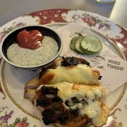 Cheesy mushroom toast
