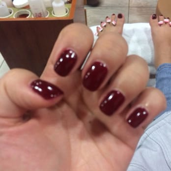 Night Light Nail Salon - Blurry photo... Regular spa pedicure and shellac manicure. Manicurist helped find matching nail shade to my shellac! - Nail Salons Near Me - Seattle, Washington