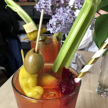 Feather & Wedge - Bloody Mary bar! - American Near Me - Rockport, Massachusetts