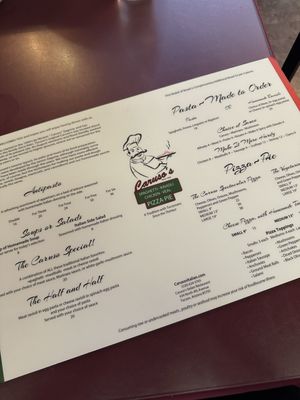 Menu photo 1 Caruso's Tucson, AZ