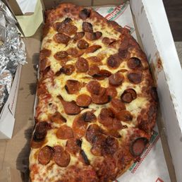 1/2 double cheese pepperoni pizza