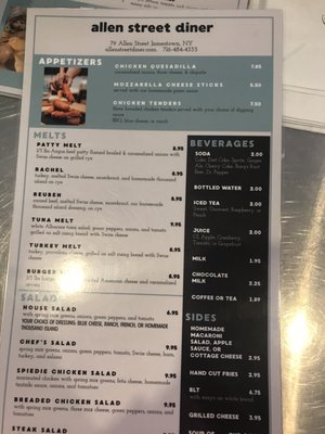 Menu photo 6 Allen Street Diner Jamestown, NY