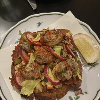 Cordelia - Clam bake toast - New American Near Me - Cleveland, Ohio Cordelia - Clam bake toast - New American Near Me - Cleveland, Ohio