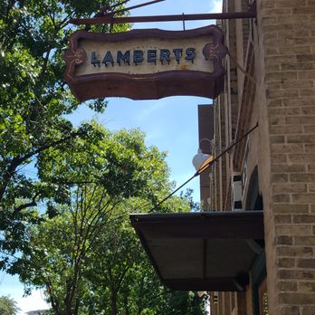 Lamberts Downtown Barbecue - Restaurant sign, barely seen - Barbeque Near Me - Austin, Texas Lamberts Downtown Barbecue - Restaurant sign, barely seen - Barbeque Near Me - Austin, Texas