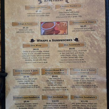 Frankie's at the Cassanova - Menu 2 - New American Near Me - Pecos, New Mexico