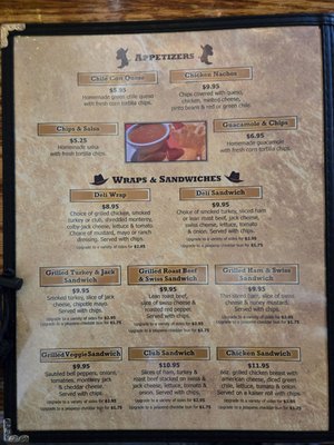 Menu photo 3 Frankie's at the Cassanova Pecos, NM