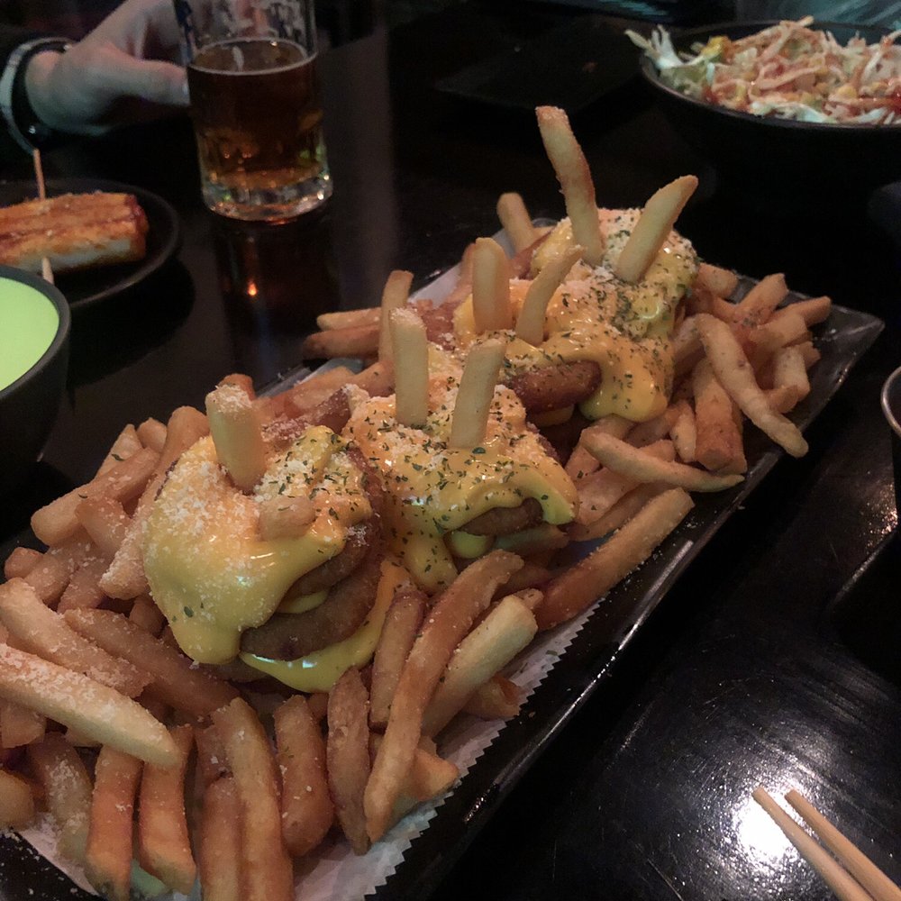 Cheogod Zip Chicken Pizza - Volcano Fries - Korean Near Me - Flushing, New York
