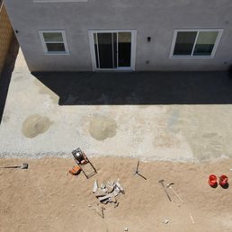 Drone view before pavers went in Drone view before pavers went in
