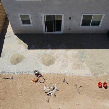 Marcelo Construction - Drone view before pavers went in - Masonry/Concrete Near Me - Santa Ana, California