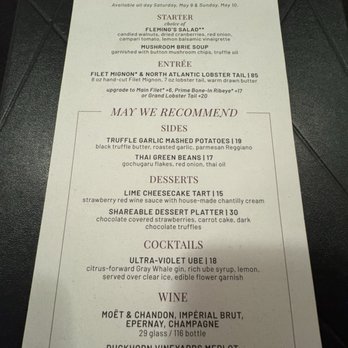 Fleming’s - Mother's Day weekend menu - Steakhouses Near Me - Orlando, Florida