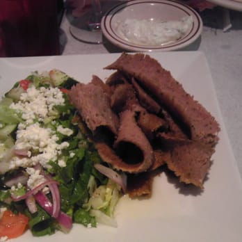 Zorba's Opa - beef & lamb gyro platter served with a Greek salad - Greek Near Me - Hatfield, Pennsylvania