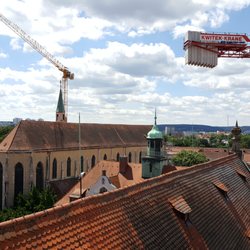 Evangelisch-Lutherische Kirchengemeinde Dreieinigkeitskirche - The rooftop of Dreieingkeitskirche (Trinity Church) in Regensburg, Germany