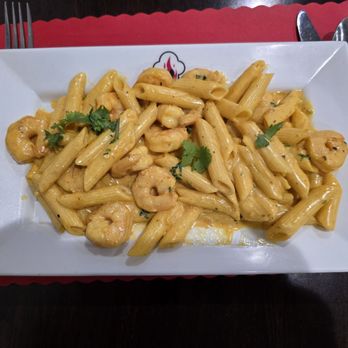 Zaiqa BBQ & Karahi - Shrimp and penne pasta. DELICIOUS! - Pakistani Near Me - Germantown, Maryland