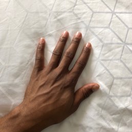 I got my manicure done with gel overlay.