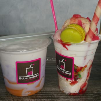 Boba Indeed - This is what I got today can't wait to dig in... Coco Loco and a Very Strawberry Parvati... - Desserts Near Me - Downey, California