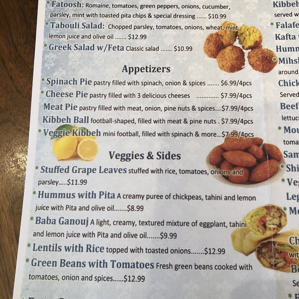 Mona's Lebanese Cafe - 2022 menu - Lebanese Near Me - Sterling, Virginia