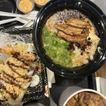Zabon Ramen & Rolls - Zabon Ramen Crunchy Roll Spicy Pork Bite Bowl Kara Age Bowl - Ramen Near Me - Anaheim, California