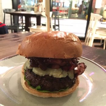 Handmade Burger - Bleu Cheese and Bacon - Burgers Near Me - Wembley, XGL