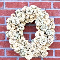 Charleston Specialty Foods - Handmade Lowcountry Palmetto Rose Wreath at Charleston Specialty Foods