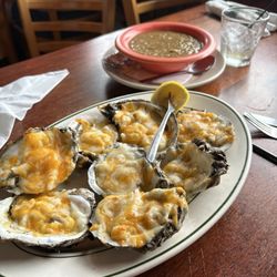 Baked oysters, gumbo