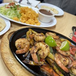 Shrimp fajitas