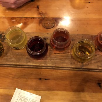 Schilling Cider House - Our Cider Flight! - Bars Near Me - Seattle, Washington