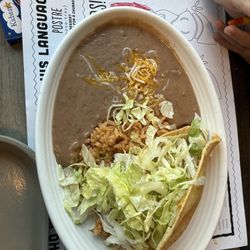 Kids chicken taco meal