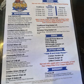Drews Brews And Grille - Menu - New American Near Me - Melbourne, Florida