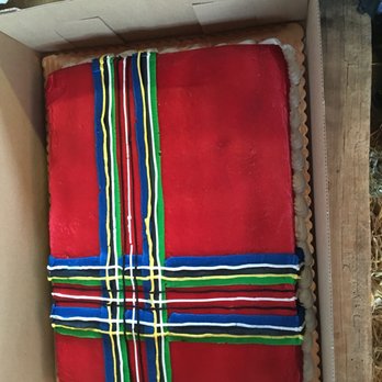 Giant Food Store - Scottish Tartan decorated red velvet cake decorated by Nicole in the bakery. It tasted as good as it looks! - Grocery Near Me - Harrisburg, Pennsylvania