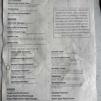 Willow & Whisk - Menu - Breakfast & Brunch Near Me - Wyckoff, New Jersey Willow & Whisk - Menu - Breakfast & Brunch Near Me - Wyckoff, New Jersey