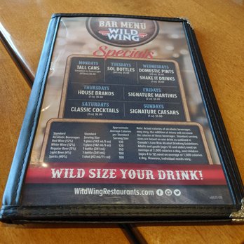 Wild Wing - Bar menu specials - Chicken Wings Near Me - Stouffville, Ontario