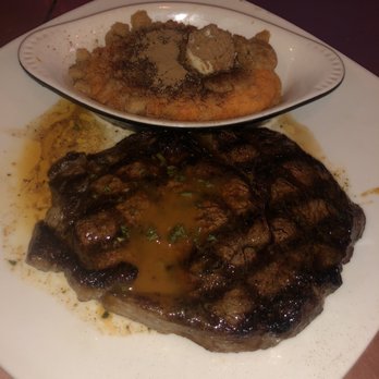 Half Shell Oyster House - Rib eye steak and sweet potato creme brûlée - Seafood Near Me - Biloxi, Mississippi