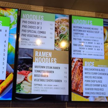 Midtown Noodles Bar - Menu!! - Ramen Near Me - Tallahassee, Florida