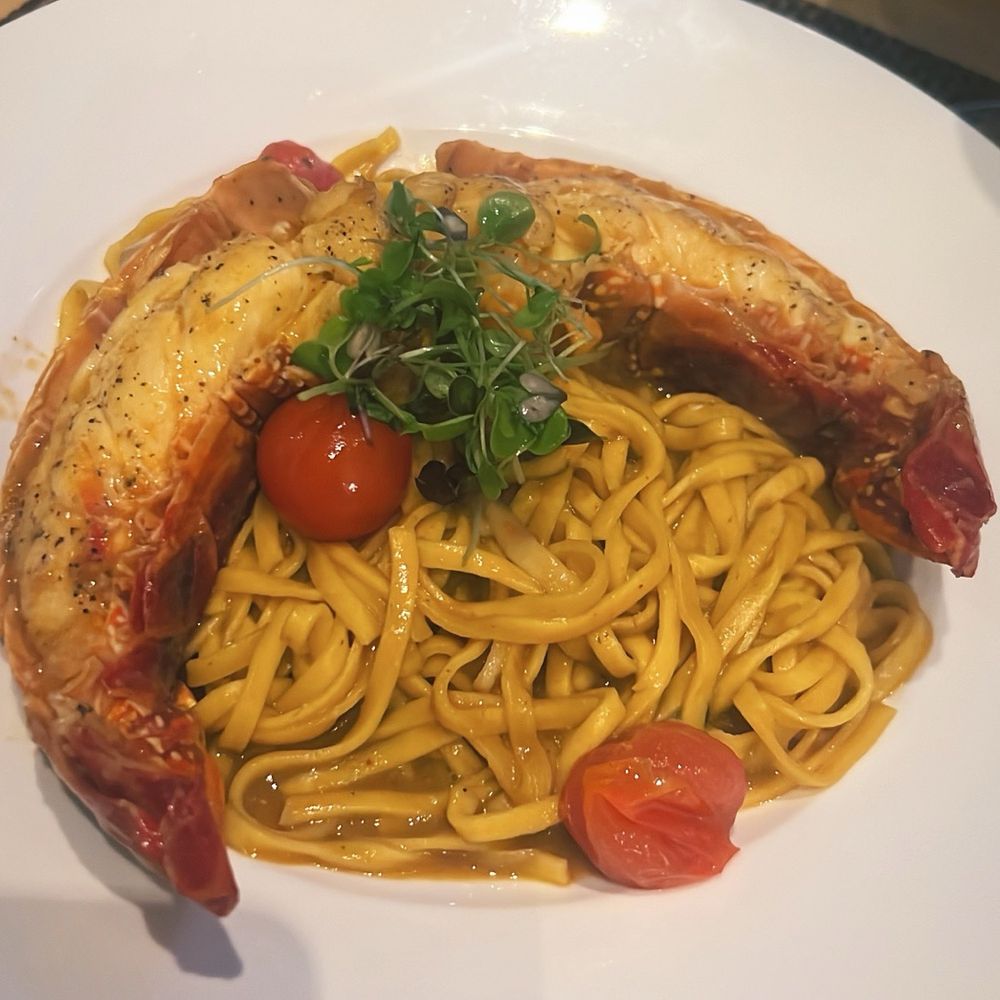 Kellari Taverna - Astakomakaronada- Maine lobster, linguine pasta in tomato bisque - Greek Near Me - New York, New York Kellari Taverna - Astakomakaronada- Maine lobster, linguine pasta in tomato bisque - Greek Near Me - New York, New York
