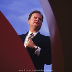 Southern California Portraits - Portrait of investor outside his brokerage. Portrait by Southern California Portraits