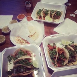 One of every taco + 2 pupusa + 1 horchata + 1 soda = $30. What a steal! One of every taco + 2 pupusa + 1 horchata + 1 soda = $30. What a steal!