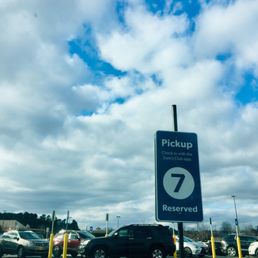 Curbside pickup spots on the left side of store (facing it) Curbside pickup spots on the left side of store (facing it)