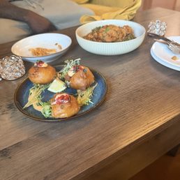 crab beignets shrimp jambalaya