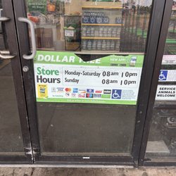 Dollar Tree - The store hours, but the store is closed