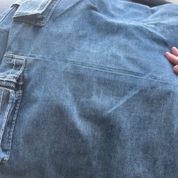 Ruined jeans. Terrible place to go to Ruined jeans. Terrible place to go to