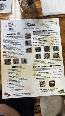 Menu photo 6 Pho Loc Tho Riverview, FL